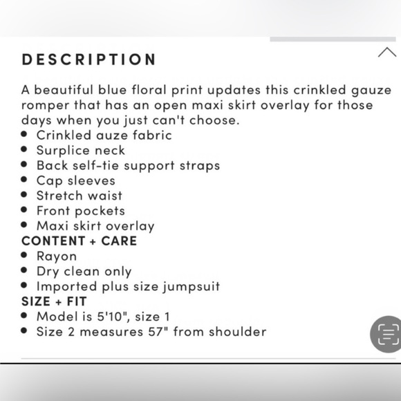 Torrid blue floral walk through romper - Picture 6 of 7